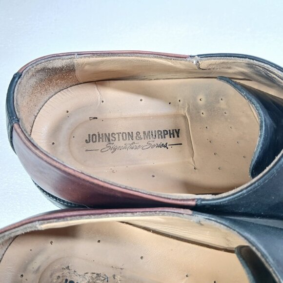 Johnston & Murphy Signature Series Two-Tone Saddle Oxfords 12 Goodyear Neolite - Picture 10 of 14